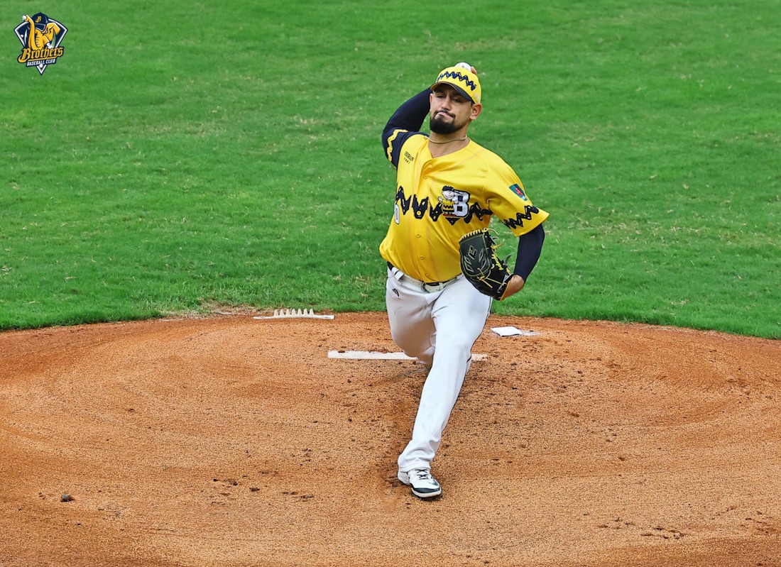 Mario Sánchez CTBC Brothers 2026 siete innings sin boletos Taiwán