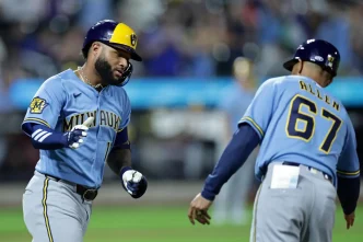 Los grandeligas rapaces Jackson Chourio, Jesús Luzardo y Wilyer Abreu en acción en la MLB